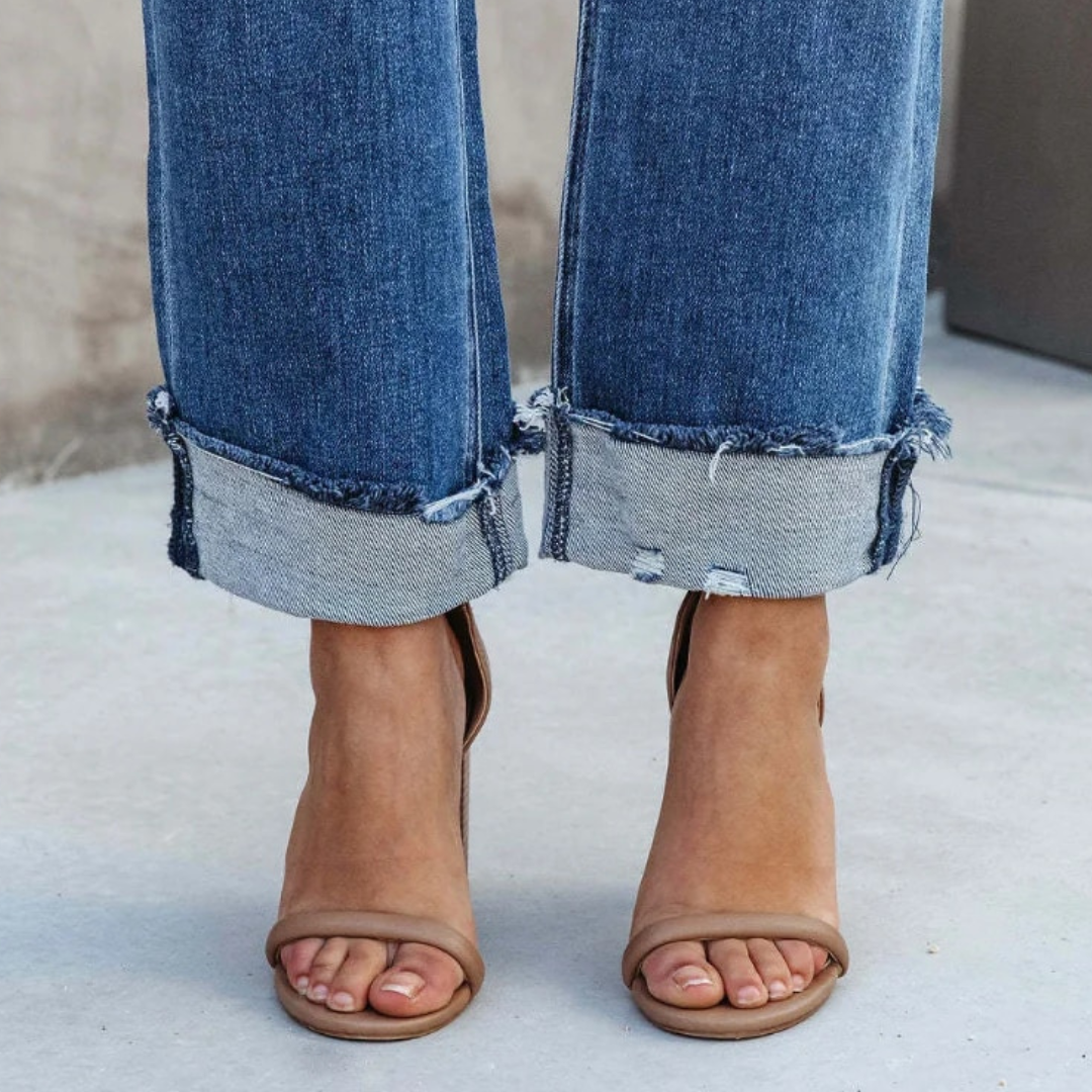 Damskie Przytulne Jeansy | Codzienne