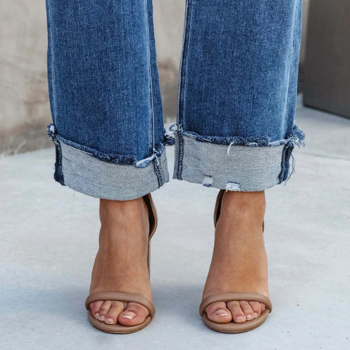 Damskie Przytulne Jeansy | Codzienne