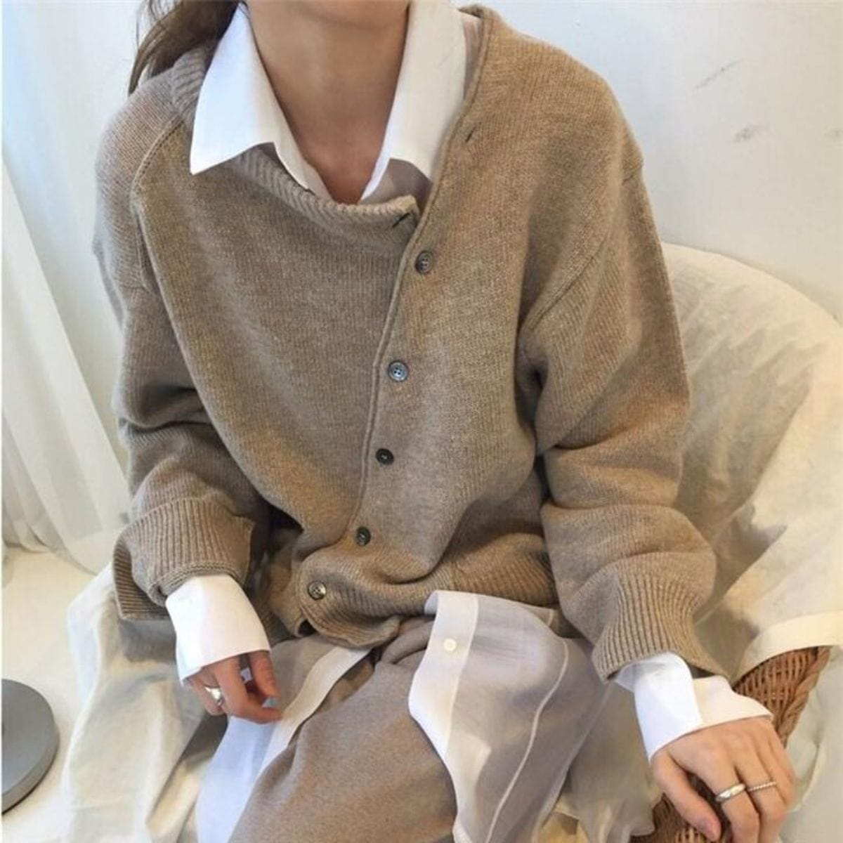 Sweter Damski Stylowy Kopertowy | Zimowy