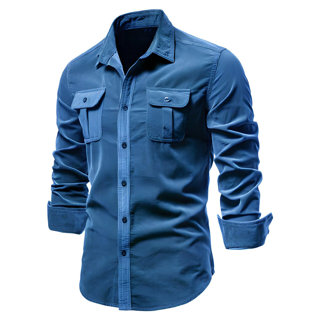 Men's casual shirt with collar | Long sleeve