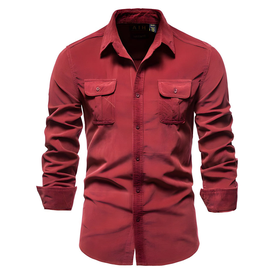 Men's casual shirt with collar | Long sleeve