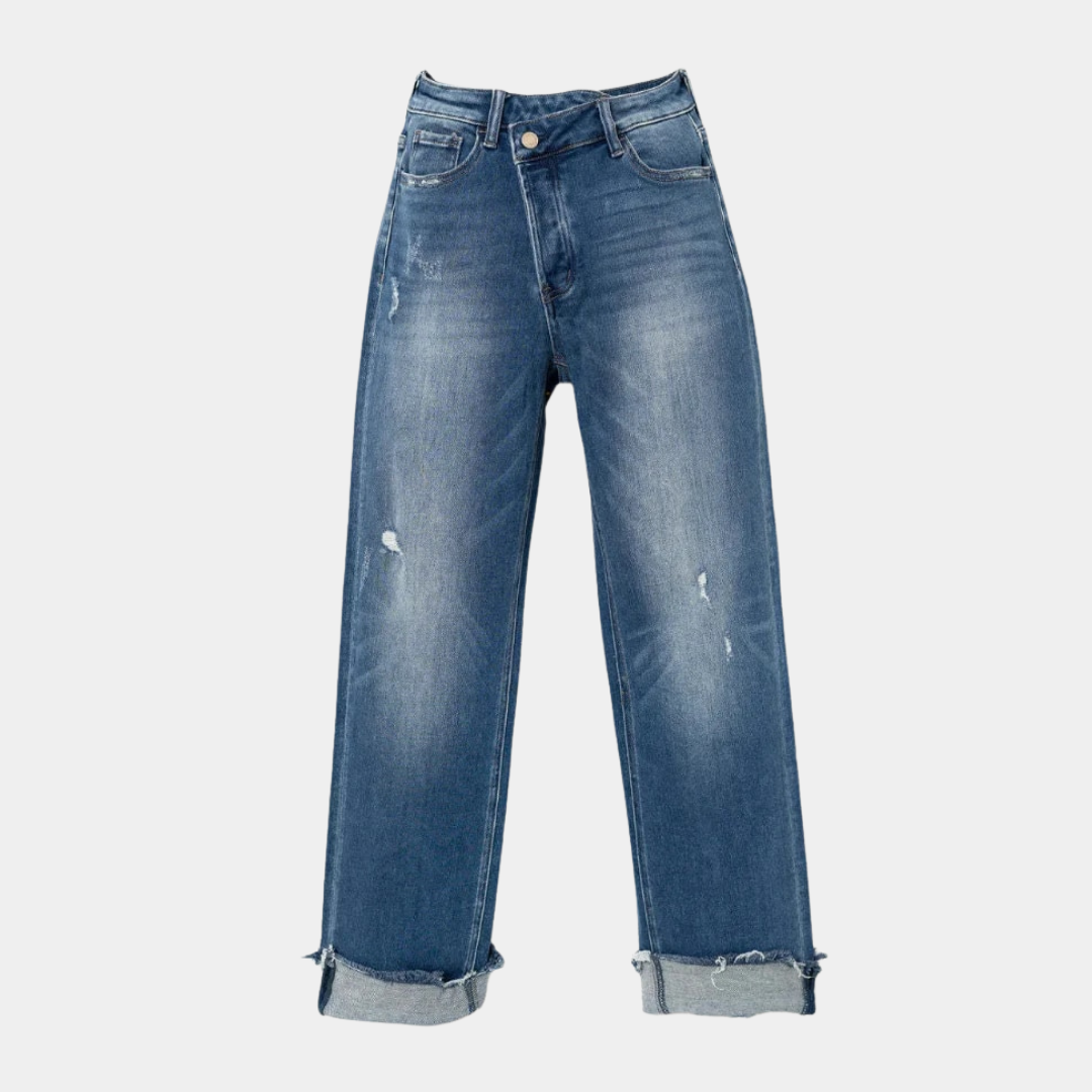 Damskie Przytulne Jeansy | Codzienne