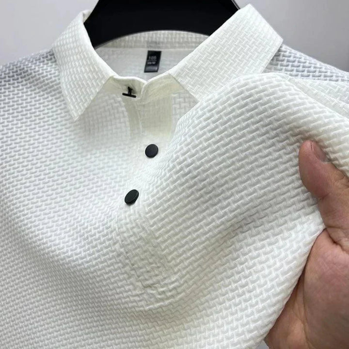 Men's polo shirt with collar and short sleeves
