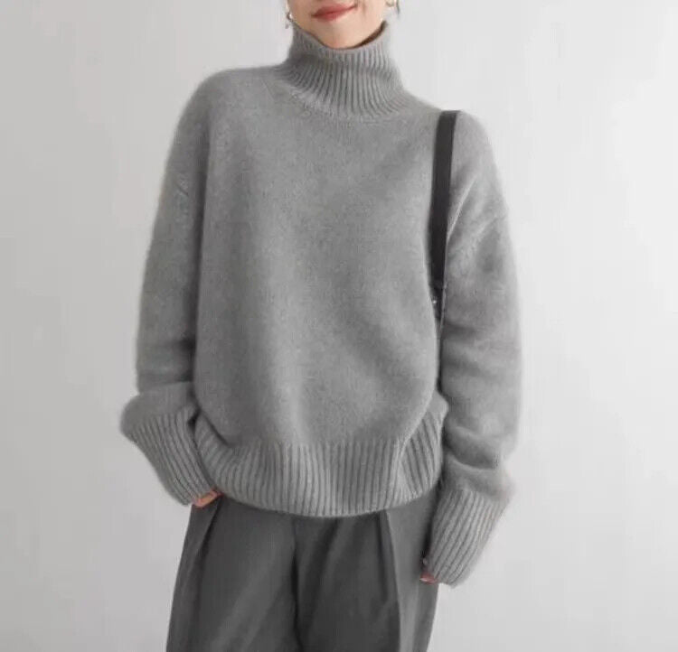 Damenpullover Casual | Schlichter Rollkragen
