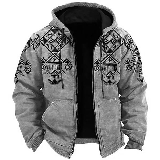 Sweter Męski Zimowy | Wzór Tribal