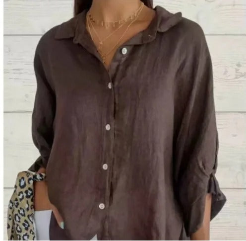 Women's Long Sleeve Shirt | Brown Color