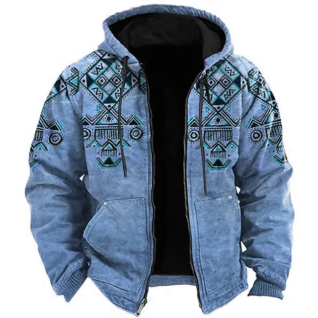 Sweter Męski Zimowy | Wzór Tribal